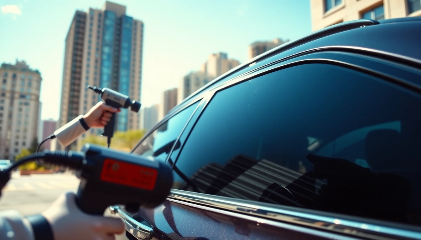 Apply auto window tint near me to enhance vehicle aesthetics and privacy.