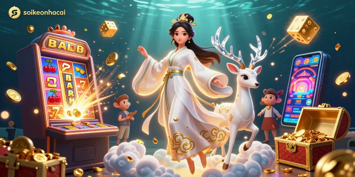 Experience thrilling wins at soikeonhacai with 3D visuals of jackpots and vibrant gaming elements.