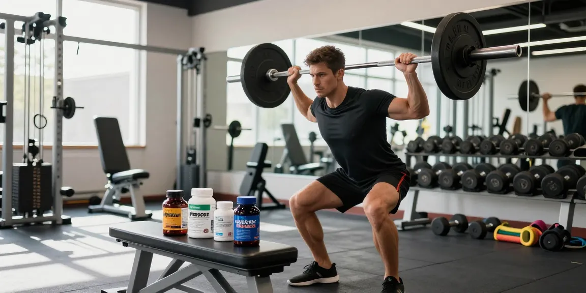 Steroid Boutique showcasing fitness equipment and anabolic supplements in a bright gym setting, highlighting strength training.