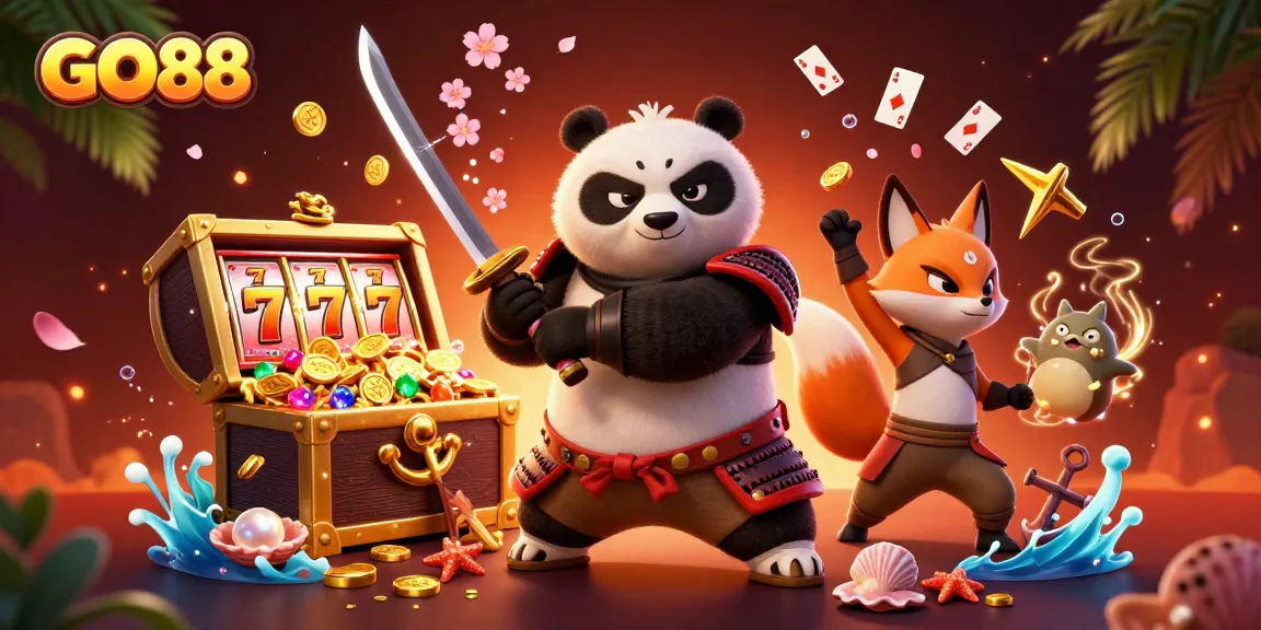 GO88 gamblers enjoy vibrant 3D slots and dynamic casino adventures with samurai and fox characters.