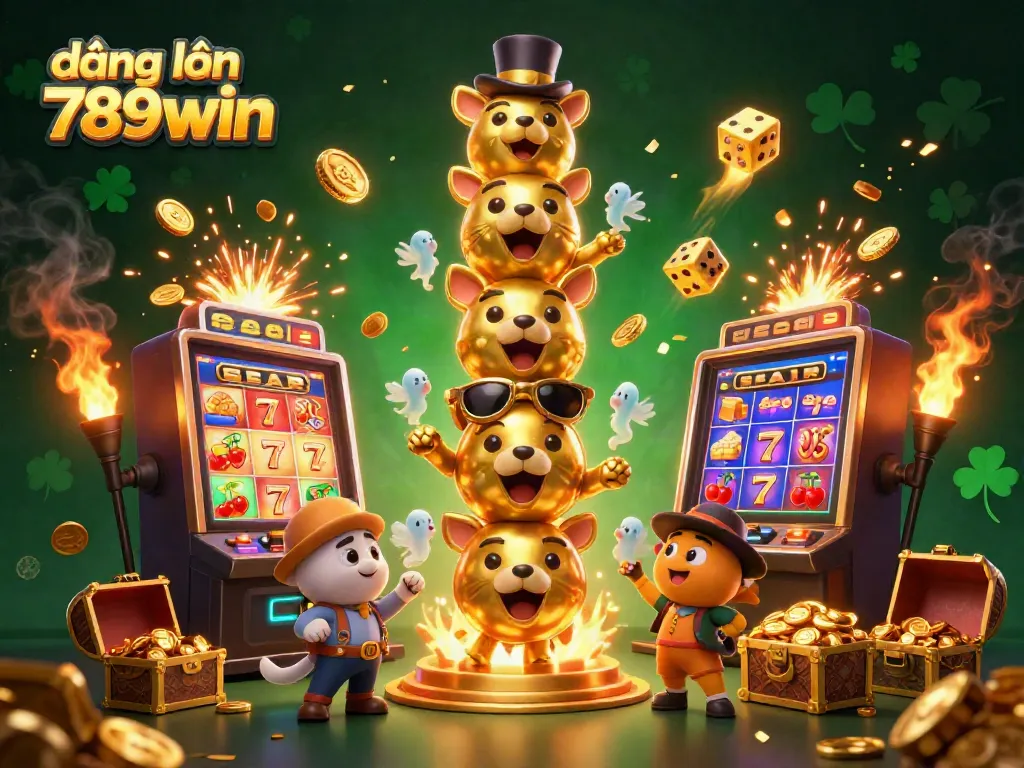 Experience the vivid world of đăng nhập 789win, showcasing a dynamic casino atmosphere filled with vibrant colors and gold.
