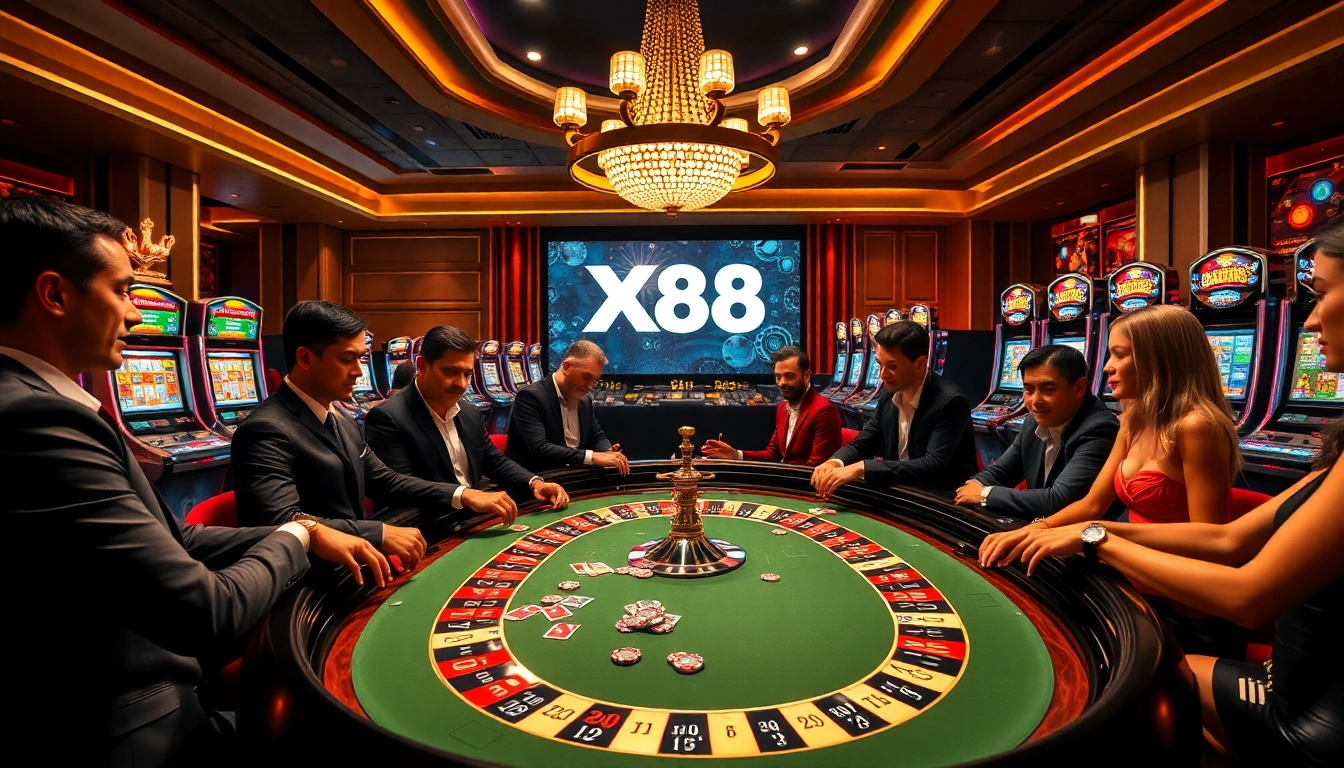 Experience thrilling gameplay at XX88 casino with dynamic roulette and vibrant poker action.