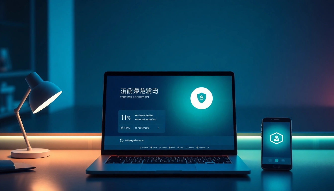 快连官网 interface with user-friendly design showcasing global server connection, emphasizing security features.