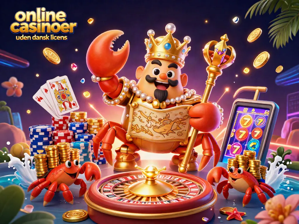 Engage with online casinoer uden dansk licens exploring treasures in this vibrant 3D illustration.