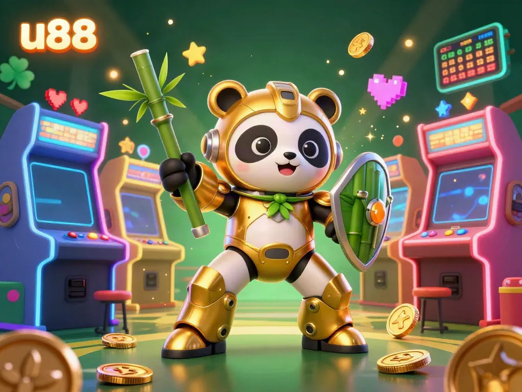 Engage with u88's vibrant casino gaming experience, filled with action and colorful arcade elements.