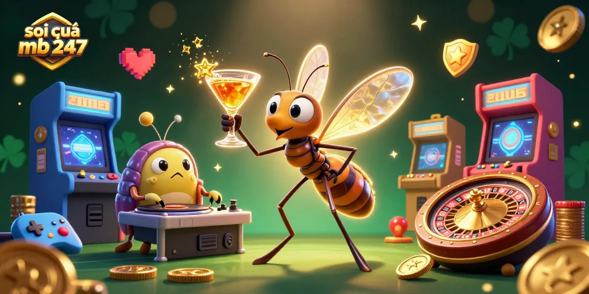 Engage with soi cầu mb 247 in a vibrant 3D casino scene featuring unique characters and game elements.