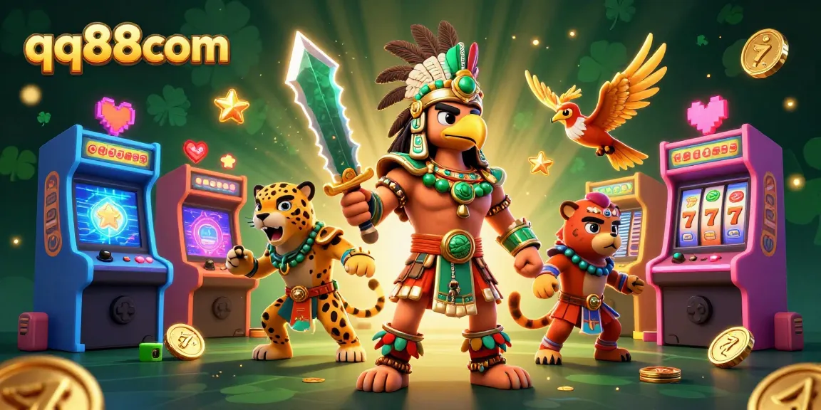 Join the thrill of qq88com slots with dynamic Aztec warriors and vivid gaming graphics.