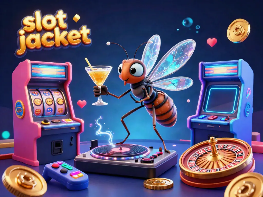 Experience the excitement of slot jackpot wins with vibrant casino characters in a lively 3D scene.