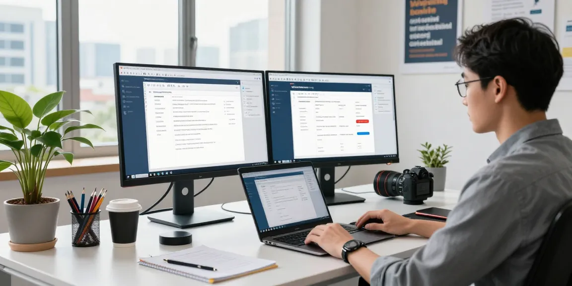 WPS Official Website showcases modern office productivity with tech-savvy workspace.