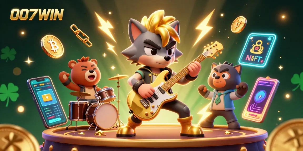 Experience the thrill of gaming at 007WIN, where a 3D wolf rock star electrifies the casino stage with vibrant action.