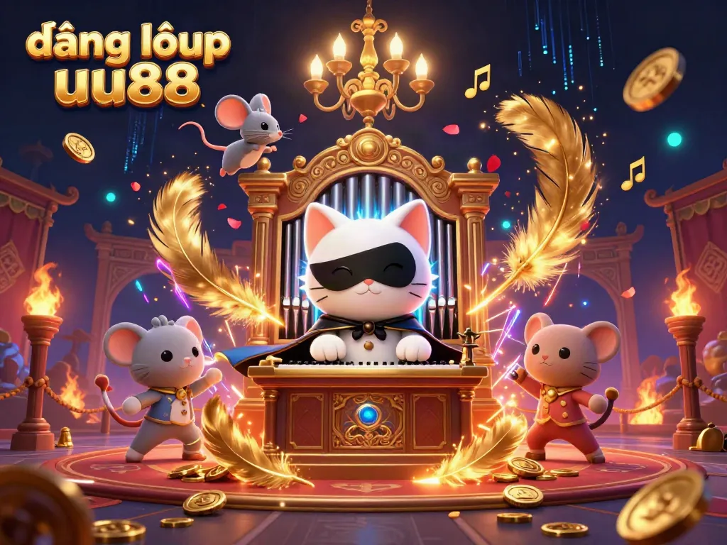 Experience the thrill of đăng nhập uu88 with a dynamic 3D scene showcasing a casino atmosphere and exciting elements.