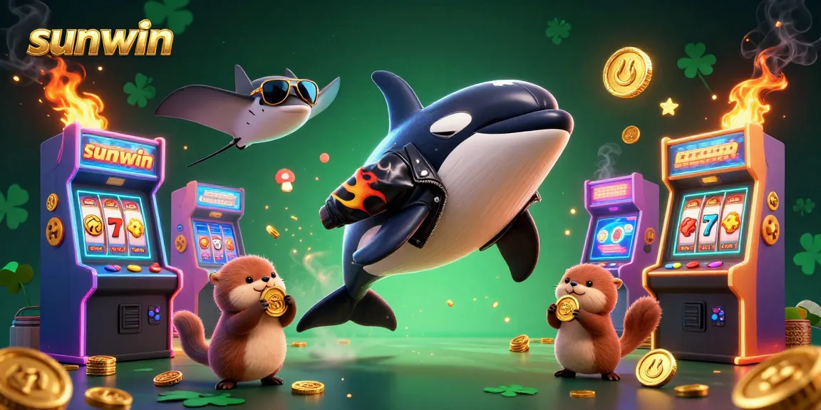 Experience thrilling gameplay at sunwin with a lively casino scene featuring colorful slot reels and enchanted characters.