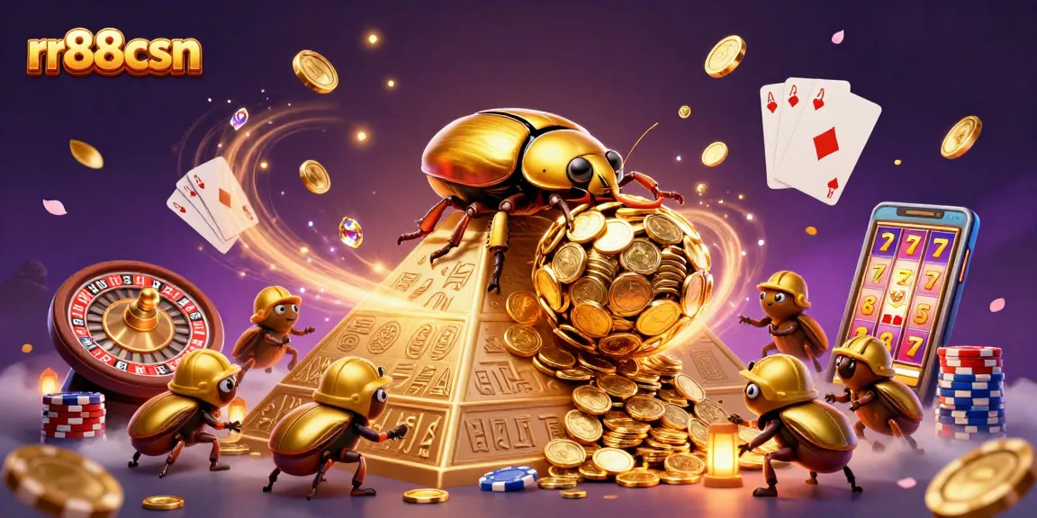 Experience the thrills of rr88csn with a dynamic casino scene featuring golden coins and vibrant gameplay elements.