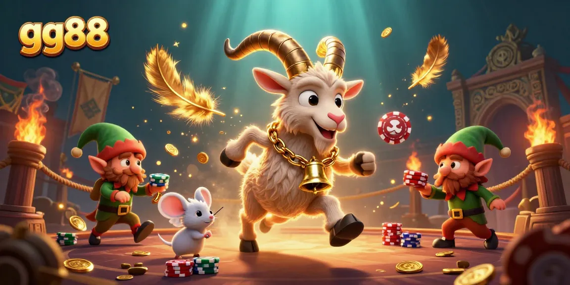 Experience the thrilling gg88 gaming atmosphere with Krampus and festive characters in a vibrant casino.
